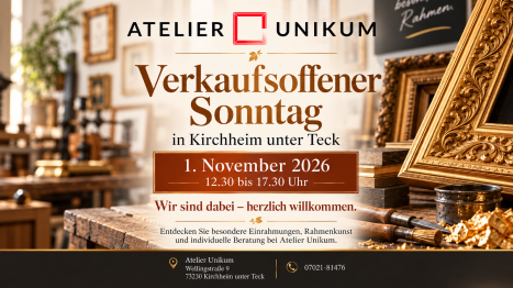 Verkaufsoffener Sonntag in Kirchheim Teck, Atelier Unikum