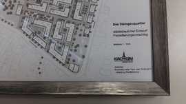 Steingauquartier, Steingau Areal, EZA Areal, Kirchheim unter Teck, Städtebaulicher Entwurf. Einrahmung, Bilderrahmen Kunstgalerie Unikum