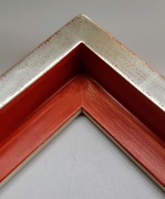 Schattenfugenrahmen exklusiv 40x120, Silber, Rot
