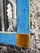 Vintage Wandspiegel, gold, azurblau
