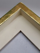 grosse Schattenfugenrahmen Gold für Leinwand