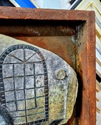schattenfugenrahmen echtrost, industrial style