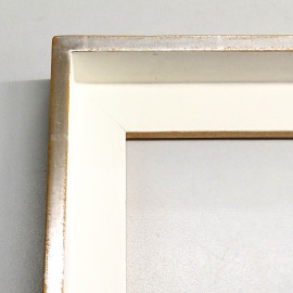 Schattenfugenrahmen Silber-Gelb, 4cm hoch