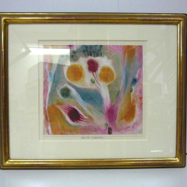 Einrahmung Kunstdruck von Paul Klee. Kunst Einrahmung, Bilderrahmen, Passepartout, Bilderglas, Museumsglas, Stuttgart, Esslingen, Nürtingen, Kirchheim Teck, Reutlingen, Plochingen