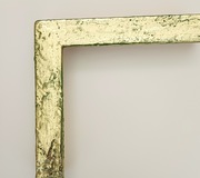 bilderrahmen sonderanfertigung, gold mit gruen