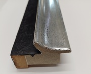 bilderrahmen sonderanfertigung, silber mit schwarz