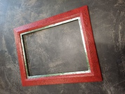 bilderrahmen sonderanfertigung rot mit silber