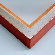 Schattenfugenrahmen exklusiv 120x200, Silber, Rot