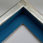 Schattenfugenrahmen Premium 250x200, Blau, Silber, Berlin