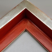 Schattenfugenrahmen exklusiv 40x120, Silber, Rot