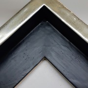 Schattenfugenrahmen exklusiv 240x200, Schwarz, Silber, Frankfurt