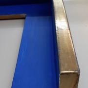 Schattenfugenrahmen exklusiv 24x30, Blau, Silber, Berlin