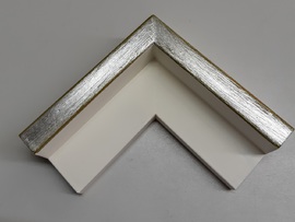 Schattenfugenrahmen, silber weiß