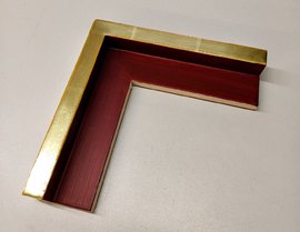 Schattenfugenrahmen Gold, Rot