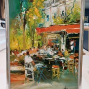 bilderrahmen für ölgemälde strassenszene