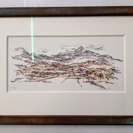 einrahmung mit passepartout und museumsglas, stuttgart