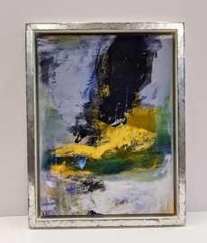 Leinwandbild Einrahmen mit schattenfugenrahmen, blattsilber