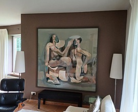 Ölgemälde von tesfaye urgessa einrahmen