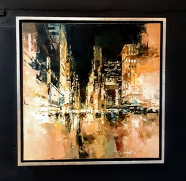 Leinwandbild in einem Unikat-Schattenfugenrahmen aus dem Atelier Unikum