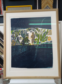 eichenholz bilderrahmen holzschnitt