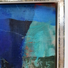 Schattenfugenrahmen Echtsilber, Acrylgemälde