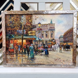 Bilderrahmen mit blattsilber, ölgemälde