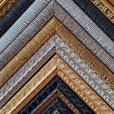 Verzierte Bilderrahmen, gold, silber, stuttgart