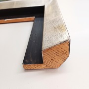 Schattenfugenrahmen Silber, schwarz