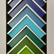 Schattenfugenrahmen mit vielen farben