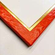 Unikat Fotorahmen mit Goldleiste