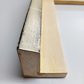 Schattenfugenrahmen Sichtkante Blattsilber auf Schwarz