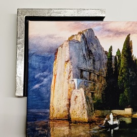 die toteninsel von arnold böcklin, schattenfugenrahmen