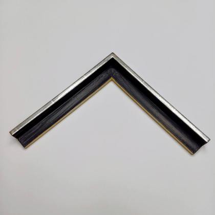 Schattenfugenrahmen nach mass schwarz, silber