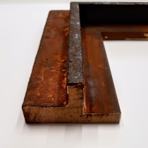 Schattenfugenrahmen mit rostiger oberfläche, xxl