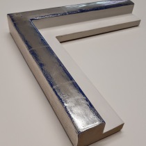 Schattenfugenrahmen groß, silber, Blau