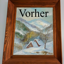 historischer bilderrahmen braun