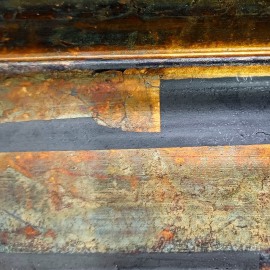 Blattsilber oxidiert