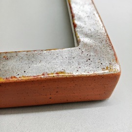 Vergolderrahmen mit Blattsilber, Rot gewischt