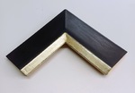 Vergolderrahmen Schwarz mit Weißgold