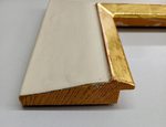Vergolderrahmen Elfenbein mit Blattgold