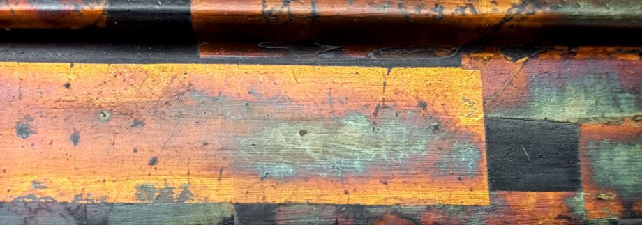 Blattsilber oxidiert